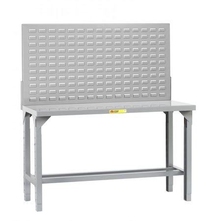 Little Giant Welded Workbenches, 4000 lbs., 30" x 72", Adj Height Louvered Panel WSL23072AHLP